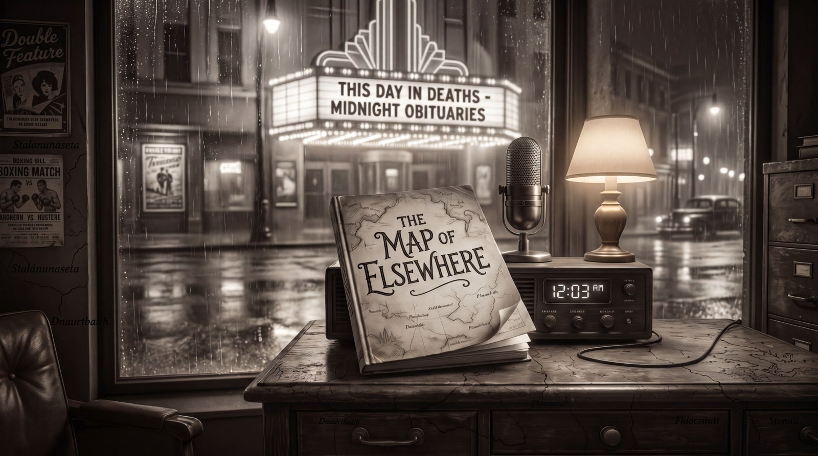 The Map of Elsewhere — cover art from This Day in Deaths
